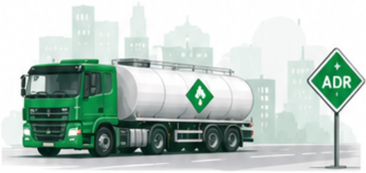 ADR vrachtwagen voor vervoer gevaarlijke goederen